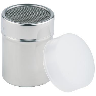 Strødåse rund Ø5.5xH7.5cm 0.15ltr rustfri stål PP låg,stk