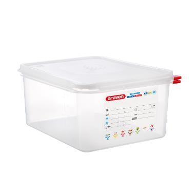 Beholder Araven lufttæt L32.5xB26.5xH15cm 1/2GN 10ltr polypropylen låg klar,stk