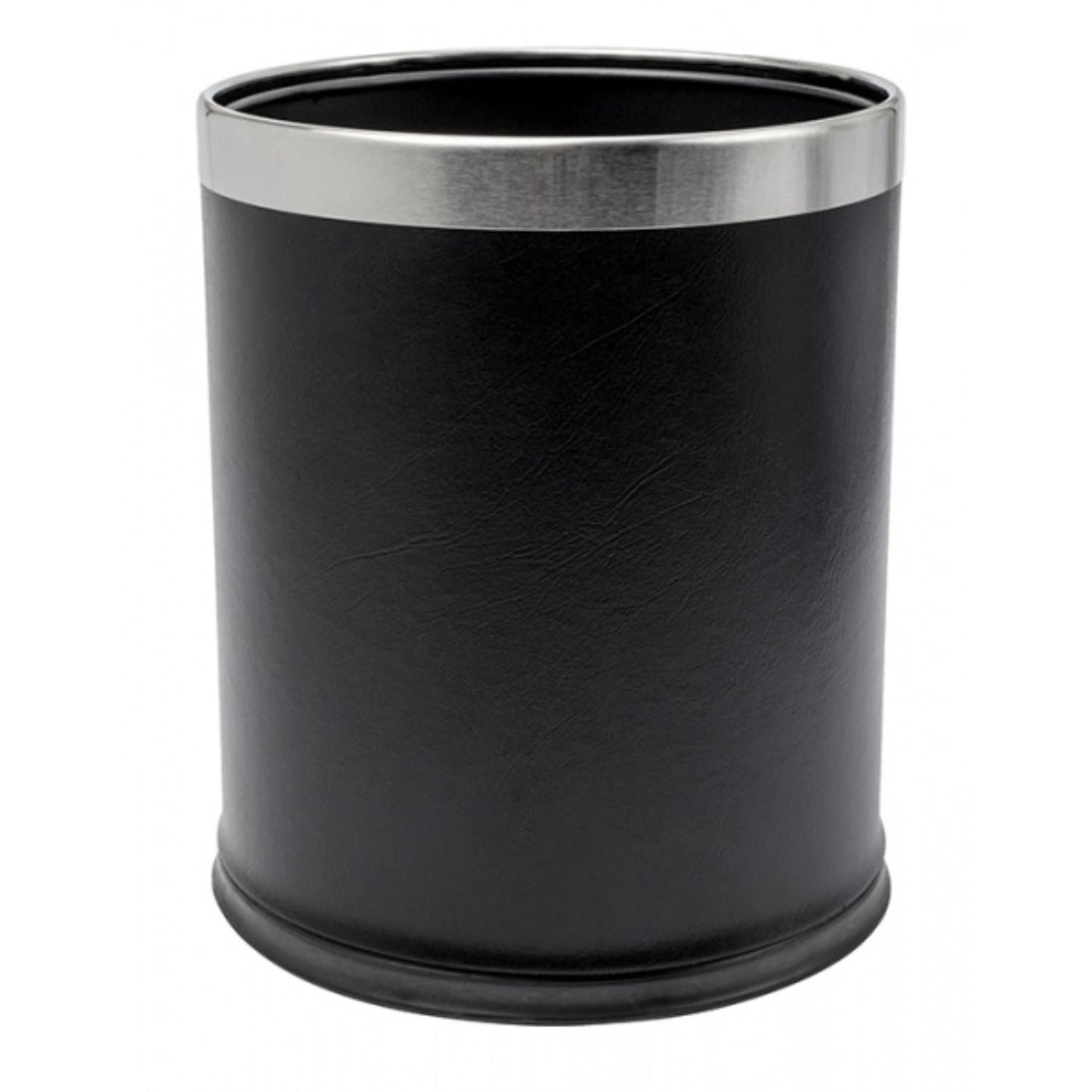 Papirkurv 10 ltr Læderlook Sort,stk