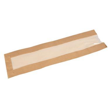 Grovbrødspose 160/90x455 mm 40 gr papir med PE brun,250 stk/krt
