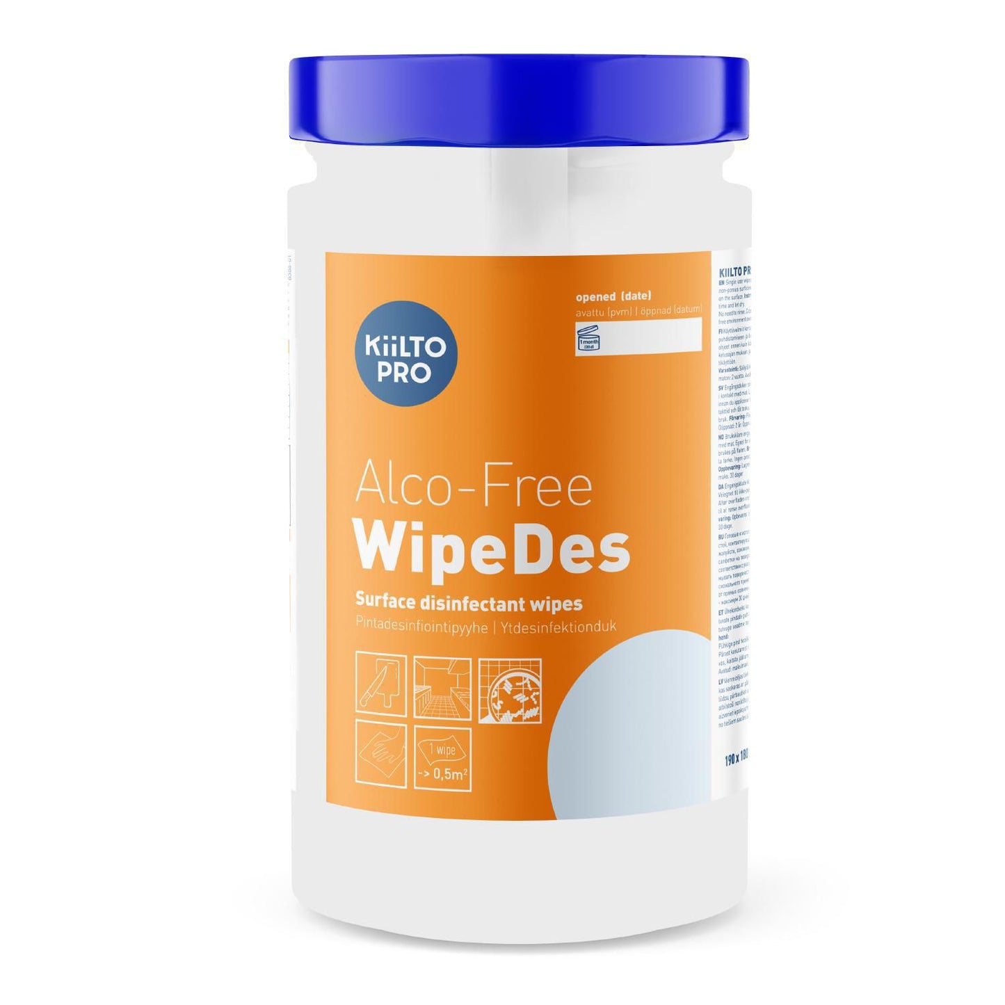 Desinfektion Serviet Kiilto Pro Alco-Free WipeDes 18x19cm uden Alkohol,200 stk/ds