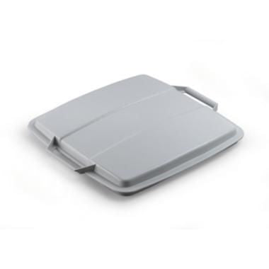 Låg til 90L beholder 38.5x39.5cm plast grå,stk