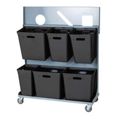 Affaldsvogn kildesortering med 6 fraktioner,stk