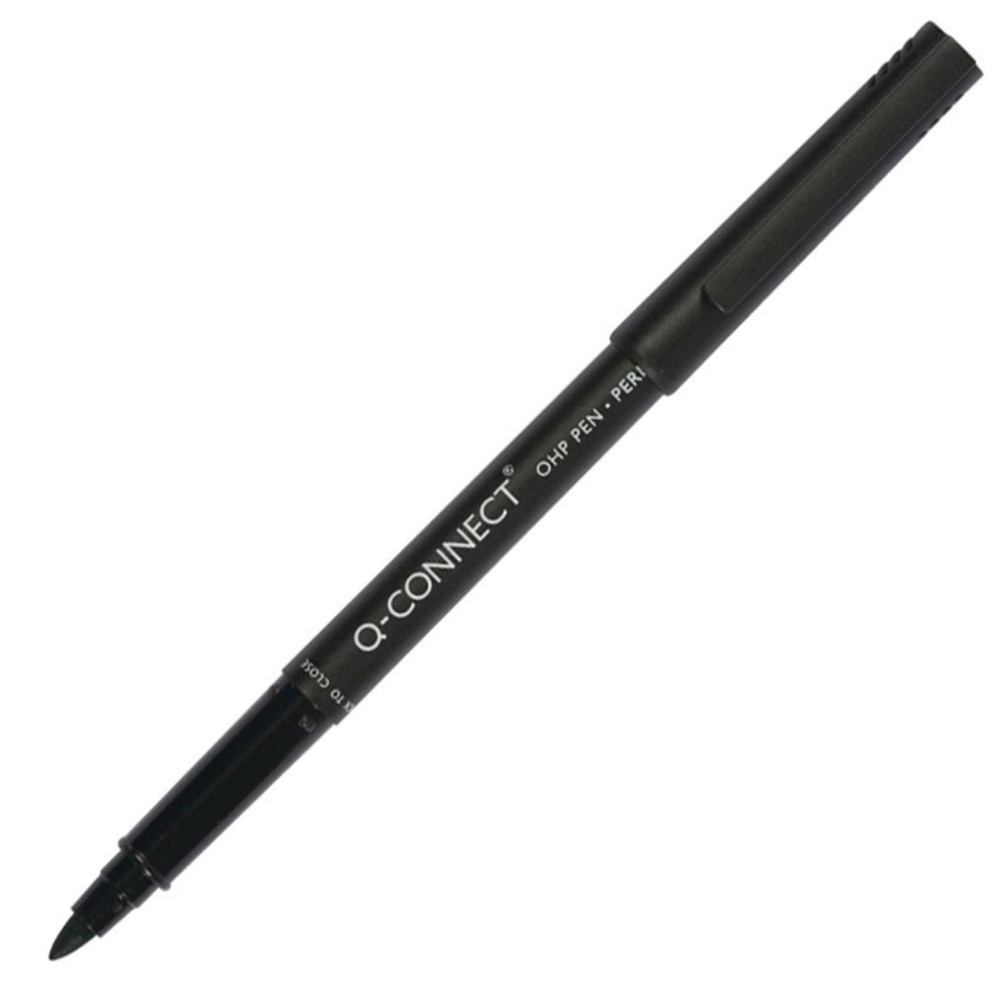 Sprit Tusch Marker permanent Q-Connect 1mm sort,10 stk/pk