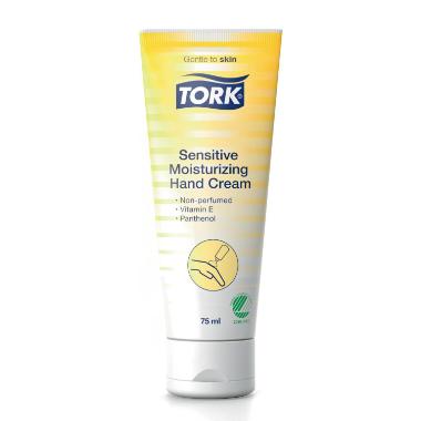 Hudcreme Tork Sensitive Hand Cream 75ml Svanemærket uden parfume,10 stk x 75 ml/krt