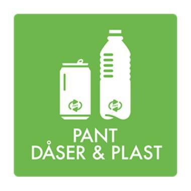 Piktogram PANT DÅSER & PLAST 12x12 cm,stk
