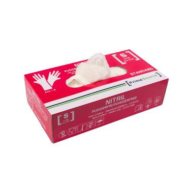 Handske Engangs Prime Source STANDARD str S Nitril uden Pudder Hvid AQL 1.5,100 stk/pk