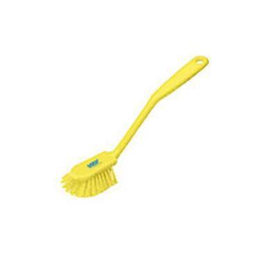 Opvaskebørste medium med skrabekant gul,stk