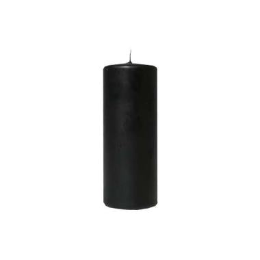 Bloklys Ø70x180 mm Brændetid 80 timer Sort,12 stk/krt