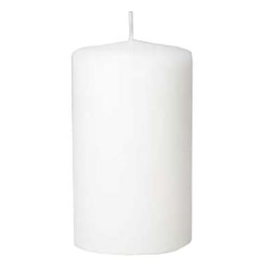 Bloklys Ø70x120 mm Brændetid 53 timer Hvid,12 stk/krt