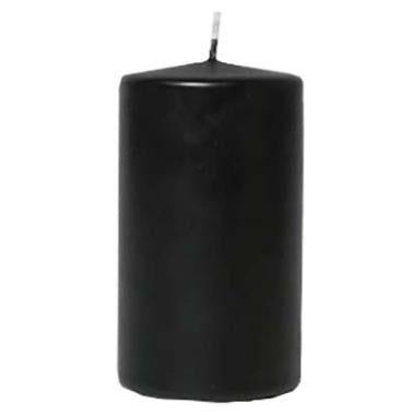 Bloklys Ø70x120 mm Brændetid 53 timer Sort,12 stk/krt