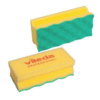 Rengøringssvamp Puractiv Ridsefri Gul,10 stk/pk