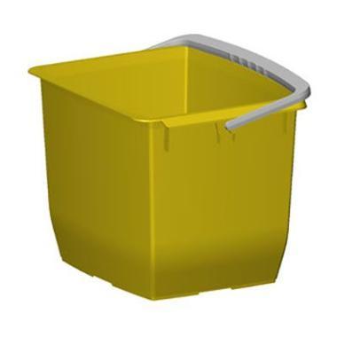 Spand 13 ltr Firkantet Gul,stk