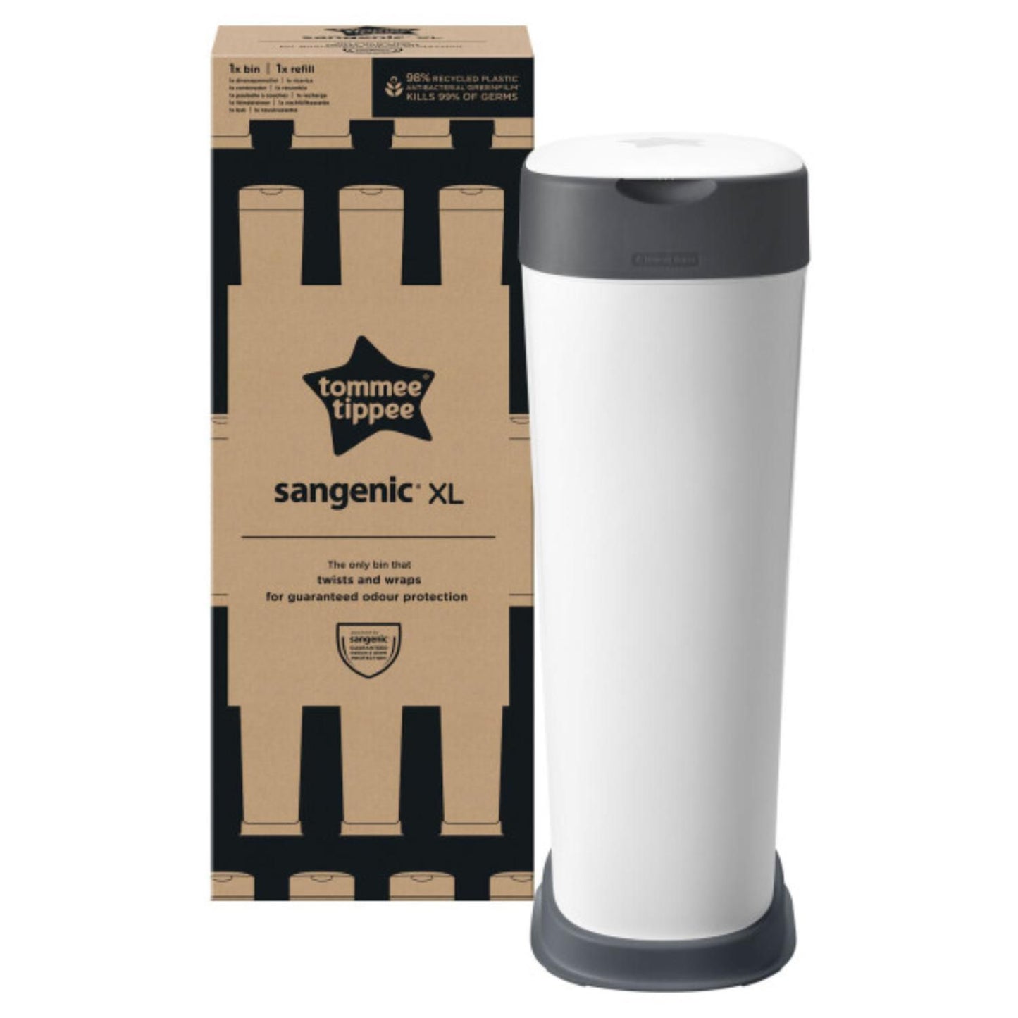Blespand Twist and Click sangenic XL hvid,1 stk