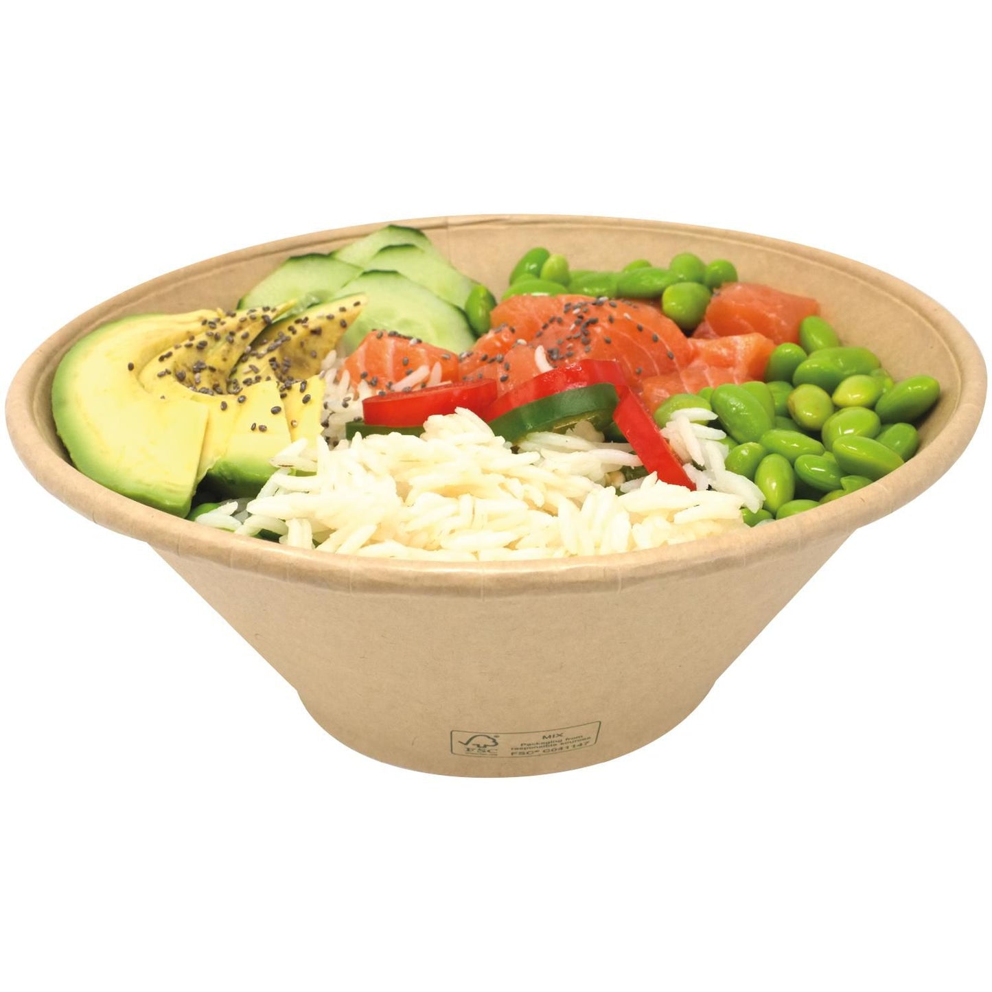 Bowl Stagione rund 1300ml Ø20x9,9cm Pap/PP brun,6 ps x 50 stk/krt