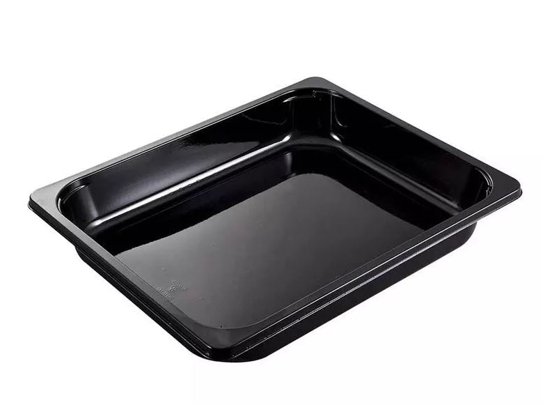 Bakke 1/2 GN C2325-1A 1-Rum 3350ml L325xB265xH50mm CPET Sort,116 stk/krt