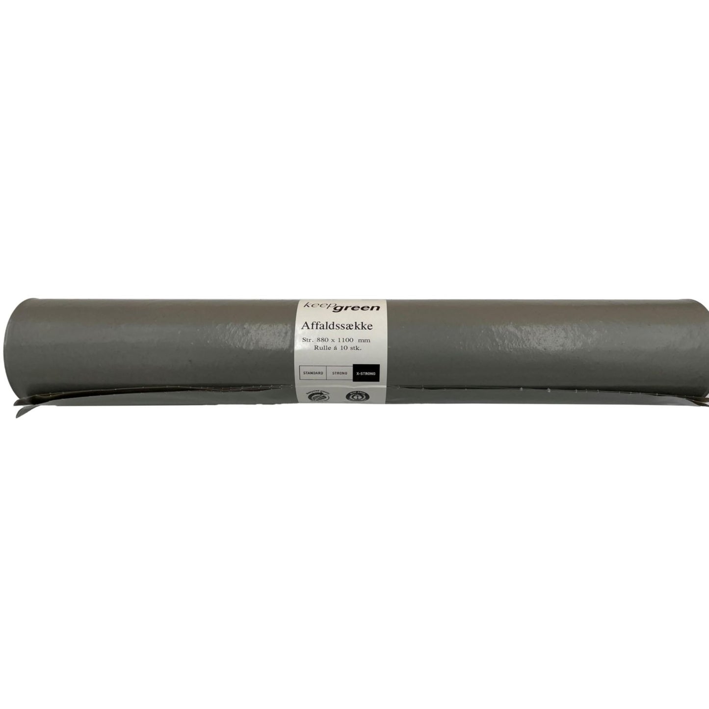 Sæk KeepGreen 115ltr B880xL1100mm 70my Strong Grå,8 rl x 10 stk/krt