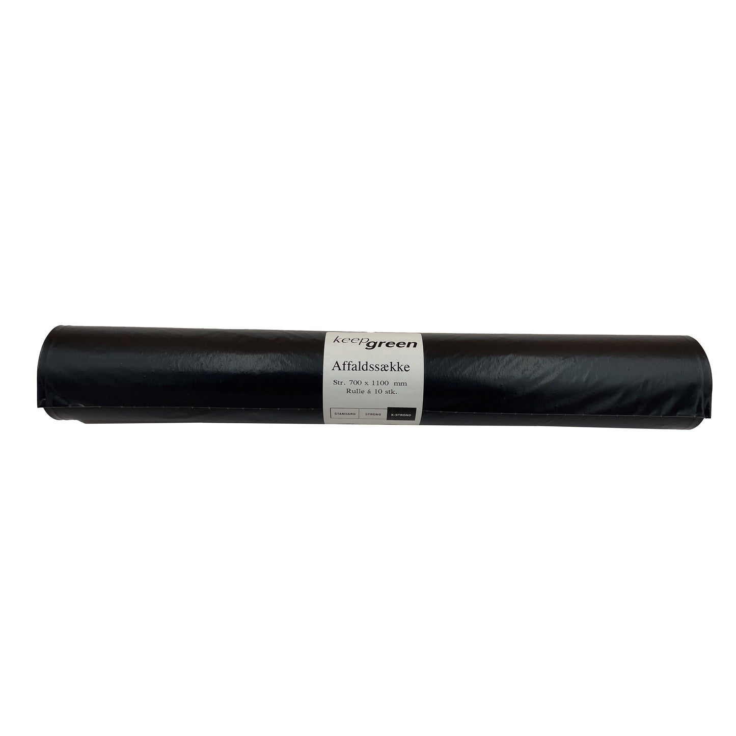 Sæk KeepGreen 100ltr B700xL1100mm 70my Strong Sort,12 rl x 10 stk/krt
