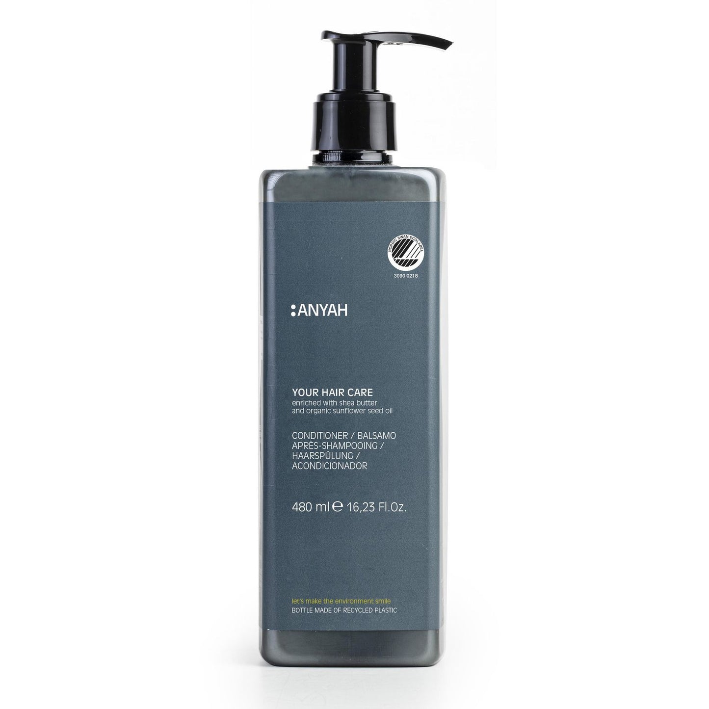 Balsam Anyah Your Hair Care Conditioner 480ml Svanemærket med parfume låst pumpe,18 stk x 480 ml/krt