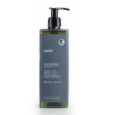 Shampoo Anyah Your Tenderness Gentle Hair&Body med parfume åben pumpe refillable,18 stk x 480 ml/krt
