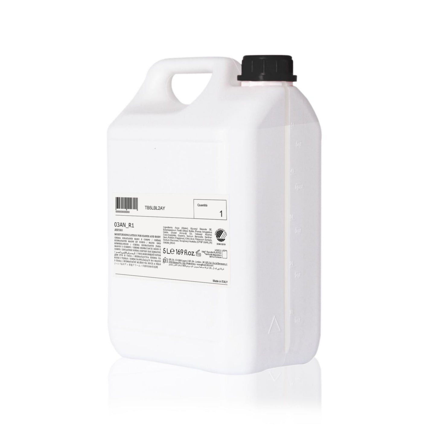 Hudcreme Anyah Your Reinvigoration Body Lotion 5ltr Svanemærket m Parfume Refill,5 ltr/stk