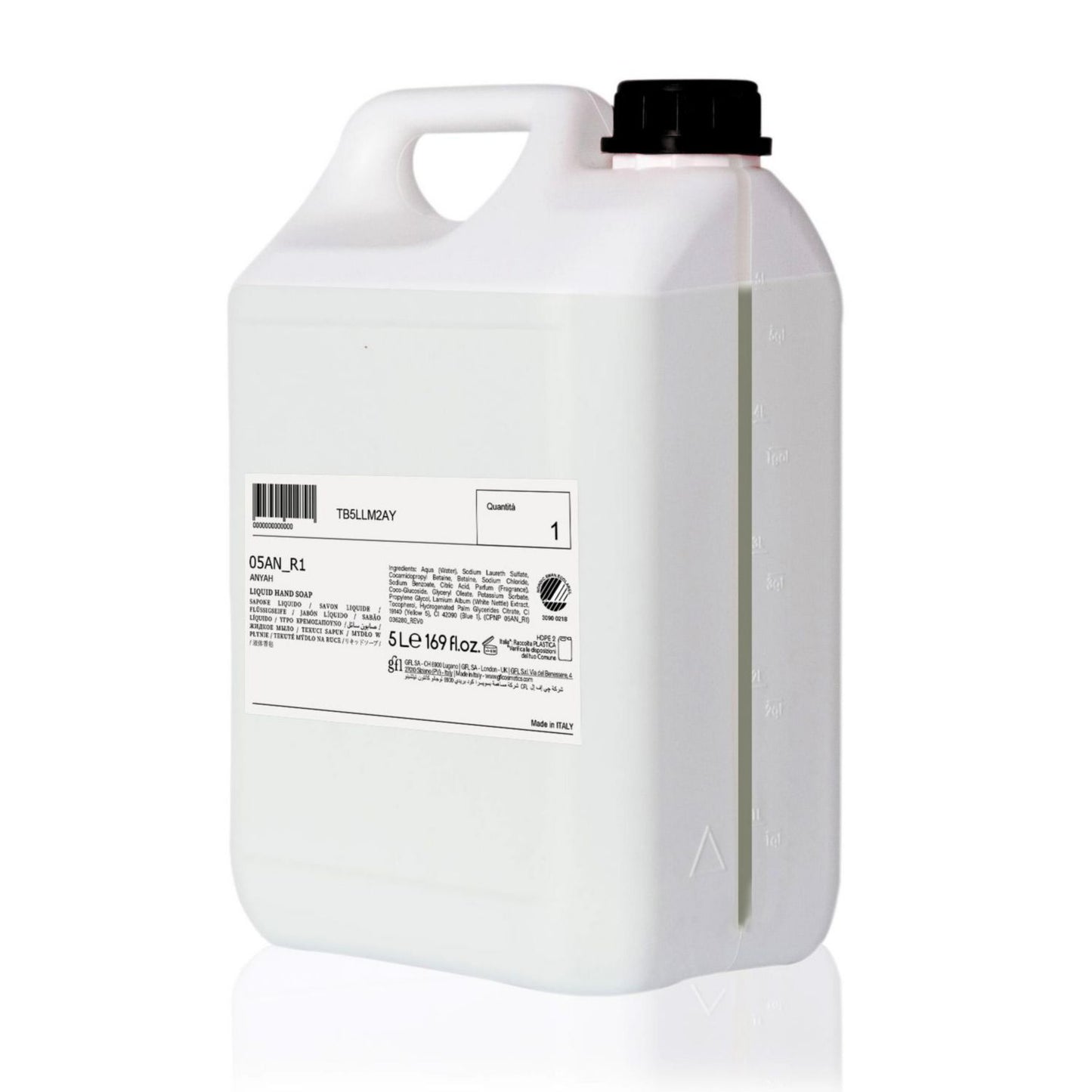 Håndsæbe Anyah Your Tenderness Liquid 5ltr Svanemærket med Parfume Refill dunk,5 ltr/stk