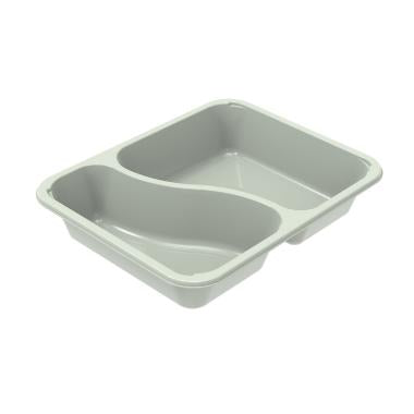 Bakke 2-rum C2227-2F rektangulær L227xB178xH43mm 385/430ml CPET Evolve,360 stk/krt