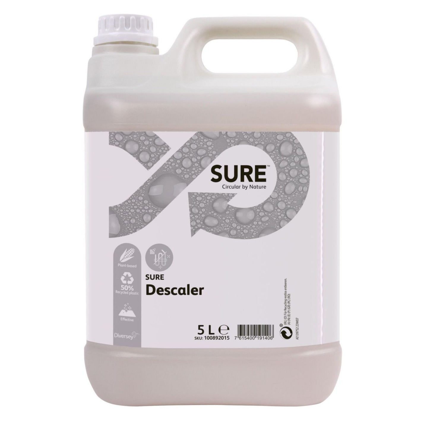 Afkalker Flydende Sure Descaler 5ltr Ecolabel C2C til udstyr og redskaber,2 dnk x 5ltr/krt