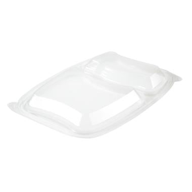 Låg Bistro Warm 2-rum rektangulær L254xB174xH23mm PP klar,6 ps x 50 stk/krt