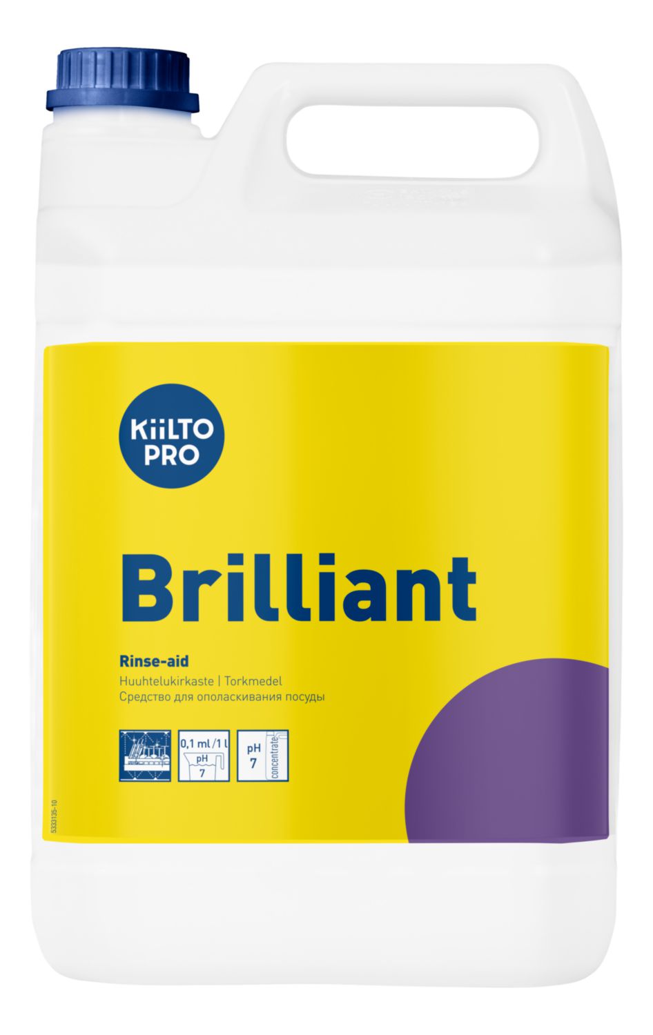 Maskinopvask Afspænding Kiilto Pro Brilliant 5ltr Blødt/Middel til plast,3 dnk x 5 ltr/krt