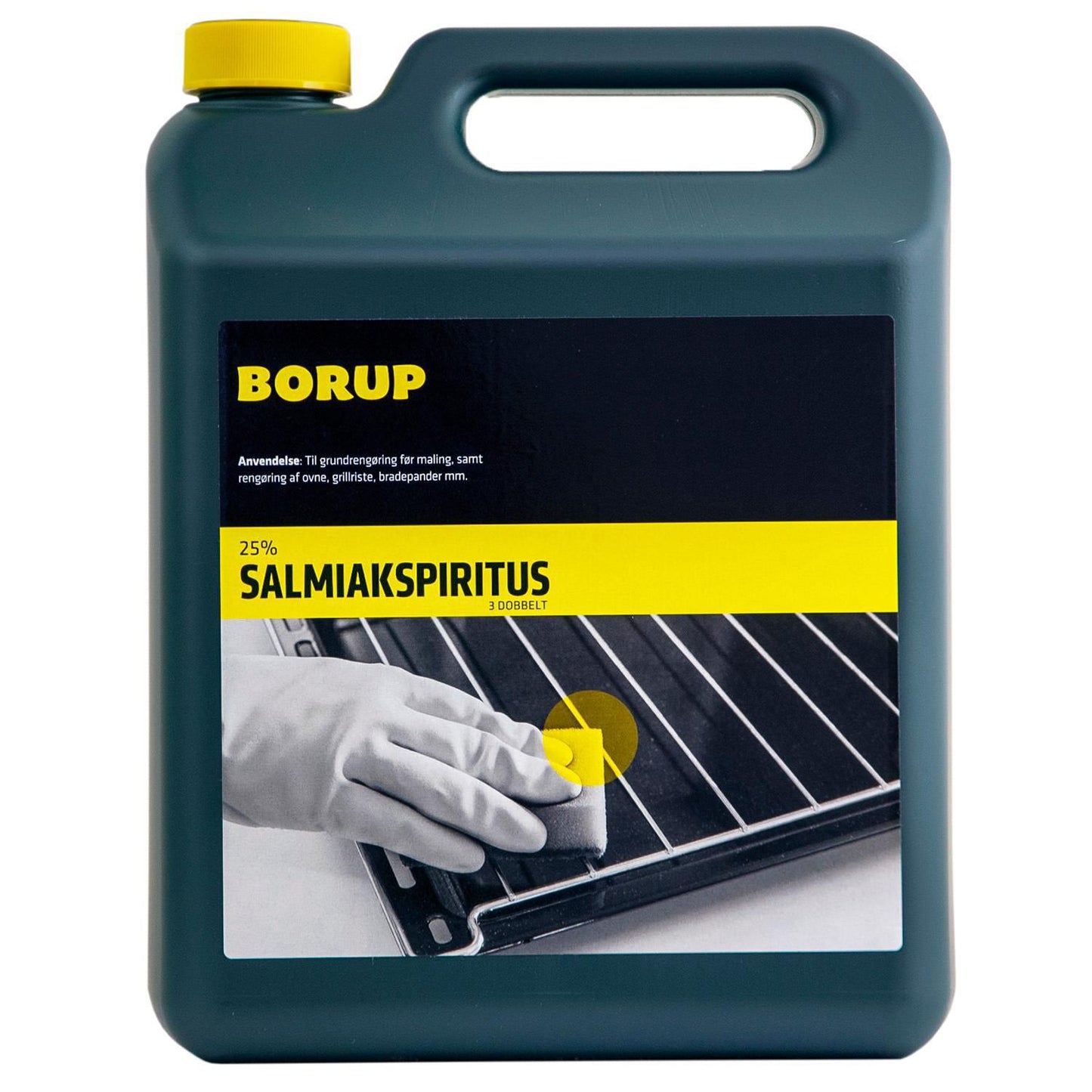 Salmiakspiritus Borup 25% 5ltr til fedt og snavs på tekstiler/overflader,5 ltr/dnk