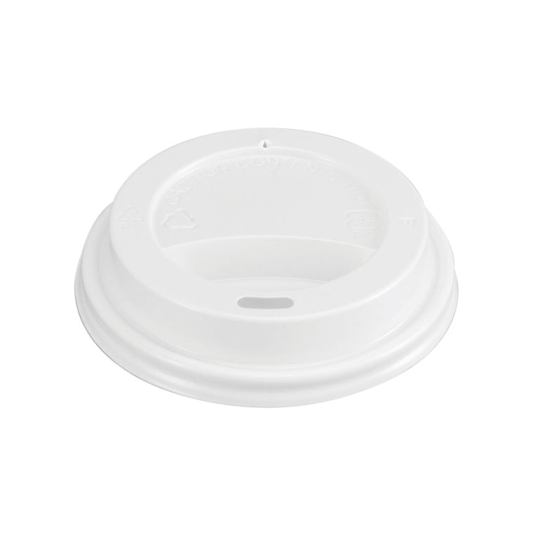 Drikkelåg Plast Ø80xH20mm Til Kaffebæger Hvid,50 stk/ps