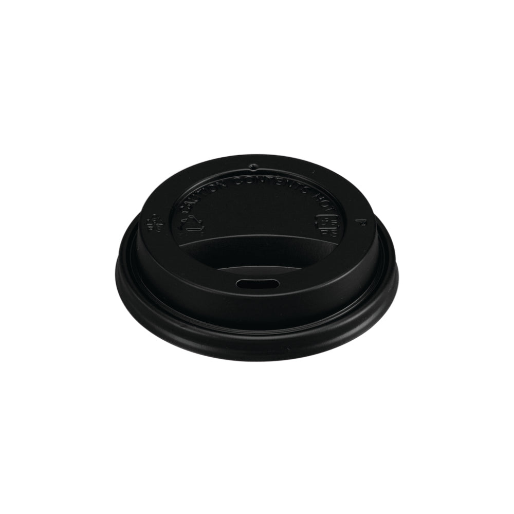 Drikkelåg Plast Ø80xH20mm Til Kaffebæger Sort,50 stk/ps