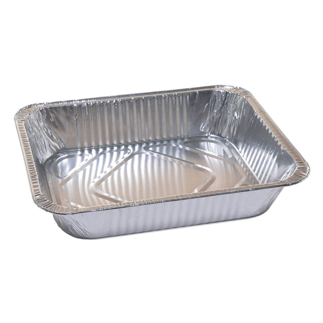 Alubakke 1/2 GN R106G 3600ml L32.4xB26.4xH6cm 100my Med rullet kant Sølv,10 stk/pk