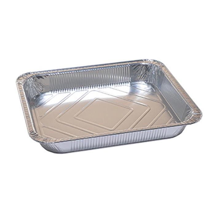 Alubakke 1/2 GN R96G 2400ml L32.4xB26.3xH4.1cm 90 my med rullet kant Sølv,10 stk/pk