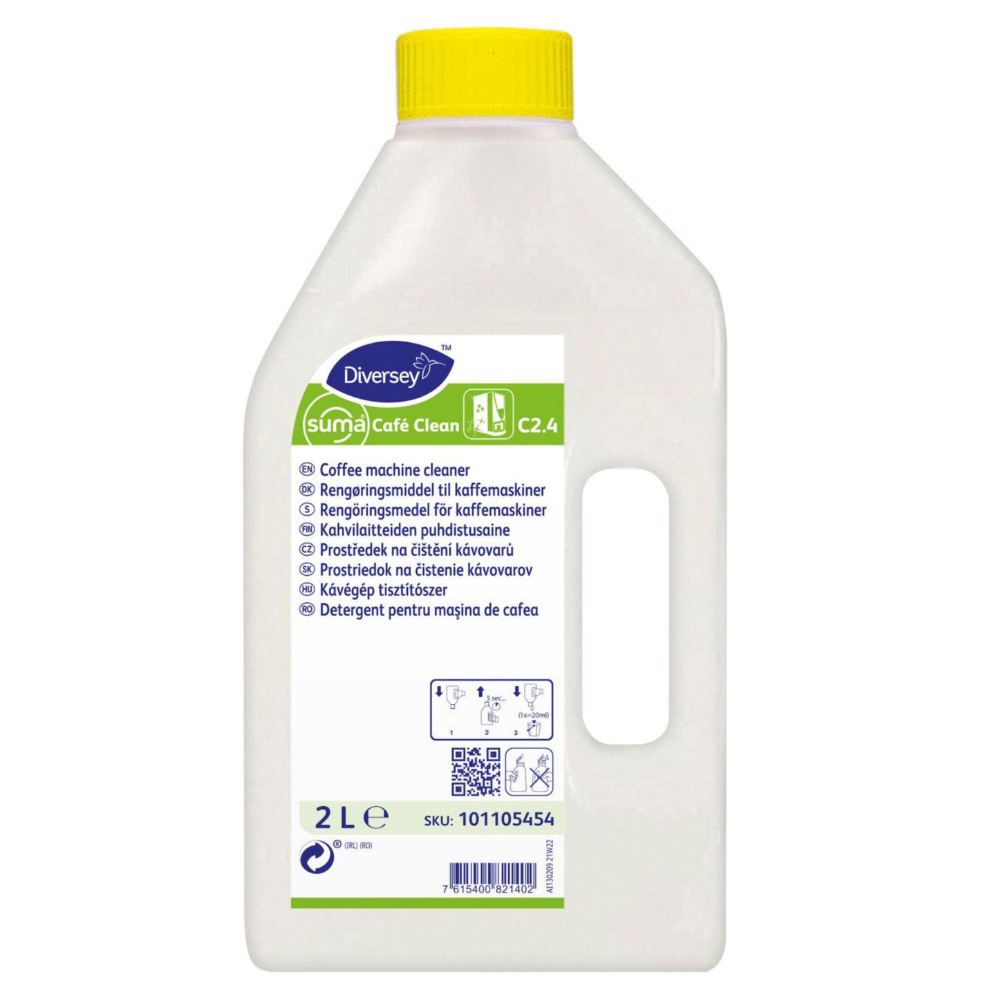Rensemiddel Suma Café Cleaner C2.4 2ltr med Klor til kaffeautomater,2 stk x 2 ltr/krt