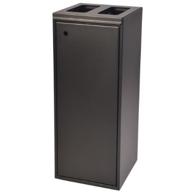 Affaldsstativ 2x60ltr L360xB360xH865mm med Softclose låg Grå,1 stk