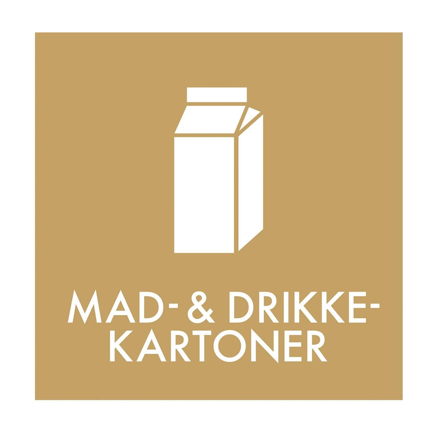 Piktogram L120xB120mm Mad-og drikkekartoner,1 stk