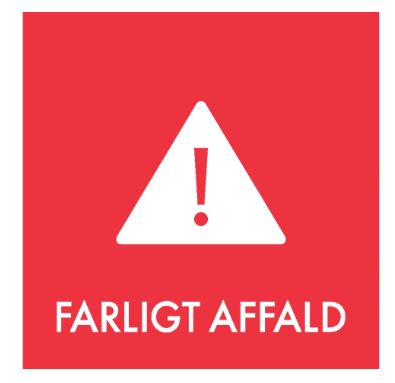 Piktogram L120xB120mm Farligt affald,stk