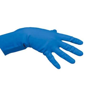 Handske Vileda MultiPurpose str S Latex med indvendig bomuldsforing blå,50 ps x 1 par/krt
