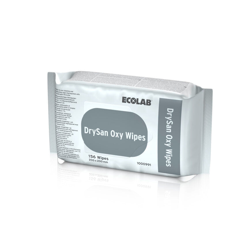 Desinfektion Drysan Oxy Wipes L20xB25cm med hydrogenperoxid fødevaregodkendt,156 stk/pk
