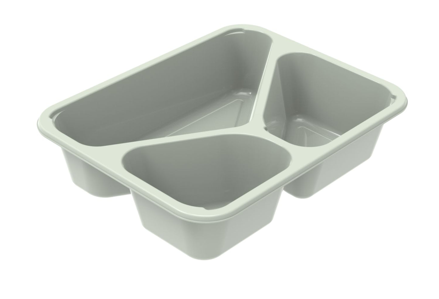 Bakke 3-rum C2227-3K Rektangulær 255/355/685ml L227xB178xH53mm CPET Evolve,276 stk/krt