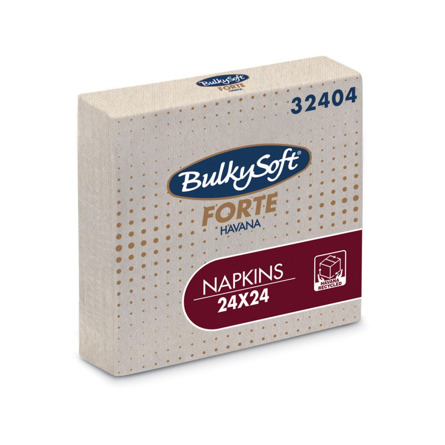 Serviet Bulkysoft 24x24cm 2-lag Natur,100 stk/pk