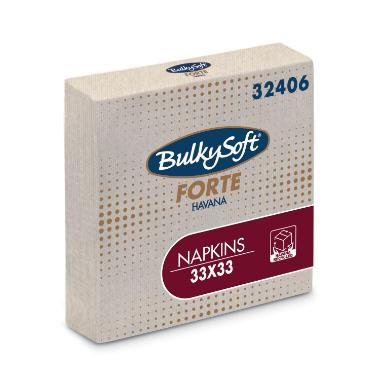 Serviet Bulkysoft L33xB33cm 2-lag Natur,100 stk/pk