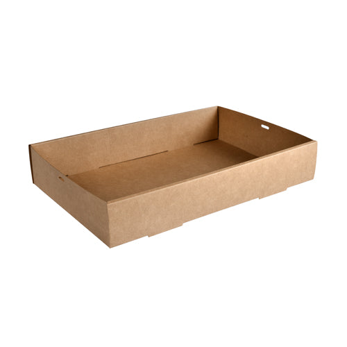 Bakke Boks 1-rum Glance Rektangulær 11160ml L45xB31xH8cm Pap uden låg Brun,50 stk/krt