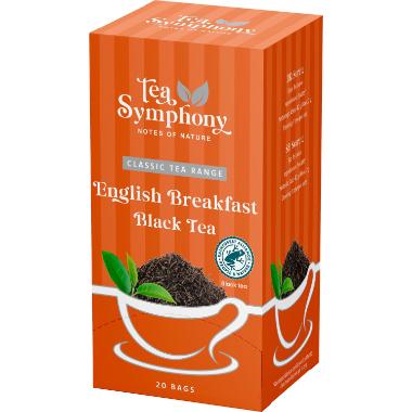 Te Tea Symphony English Breakfast Black Tea 20 breve Rainforest Alliance,6 pk x 20 stk/krt