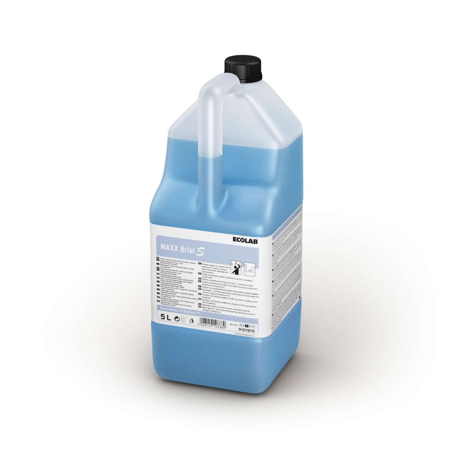 Glasrens/Universalrengøring flydende Maxx Brial S 5ltr Ecolabel til overflader,5 ltr/dnk