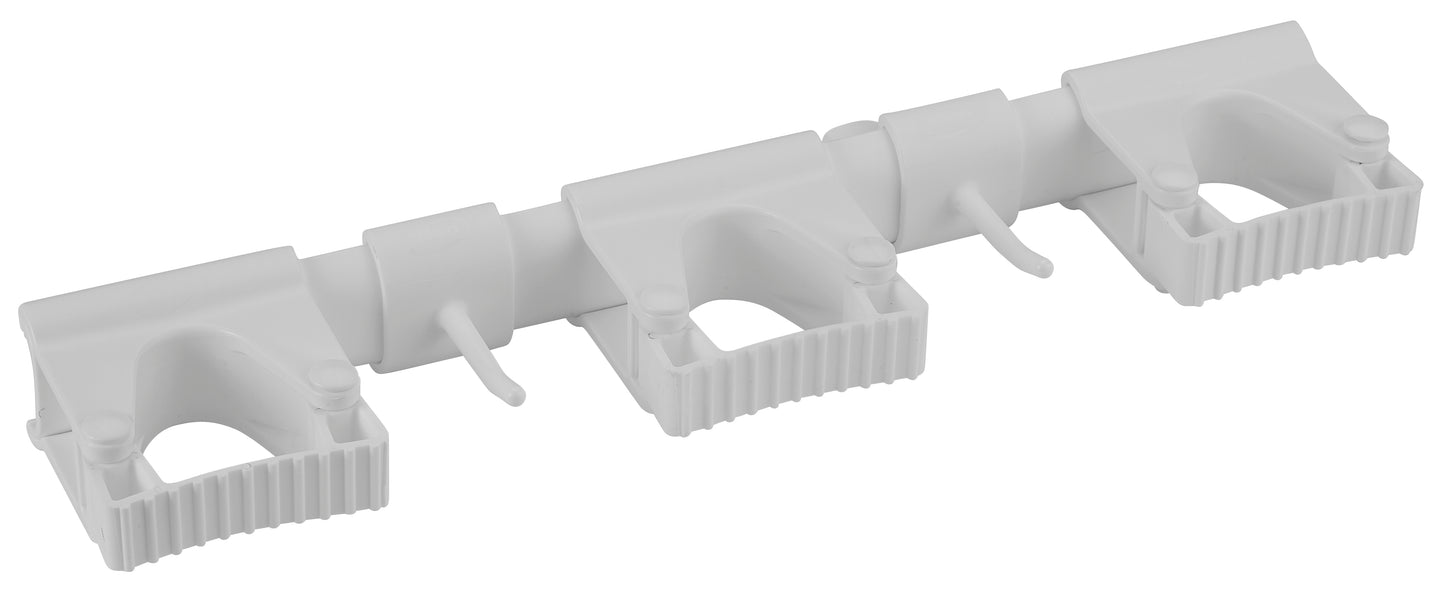 Vægophængssystem Vikan komplet fleksibelt og hygiejnisk L420xB87xH48mm PP hvid,1 stk