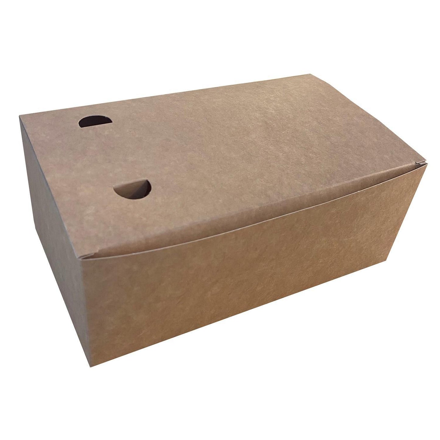 Take away boks 230x140x90 mm Brun/hvid m/lufthuller uden indlæg,160 stk/krt