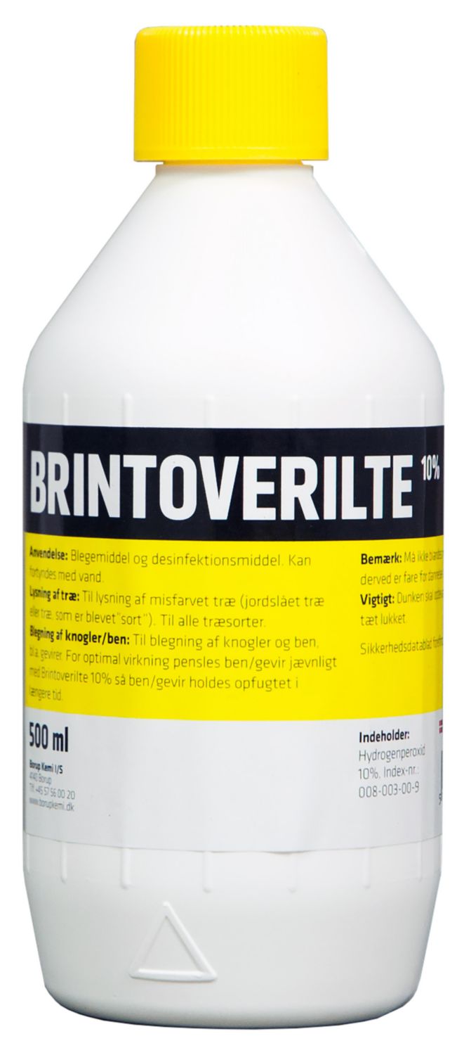 Brintoverilte Borup 10% 500ml til blegning og desinfektion,500 ml/fl